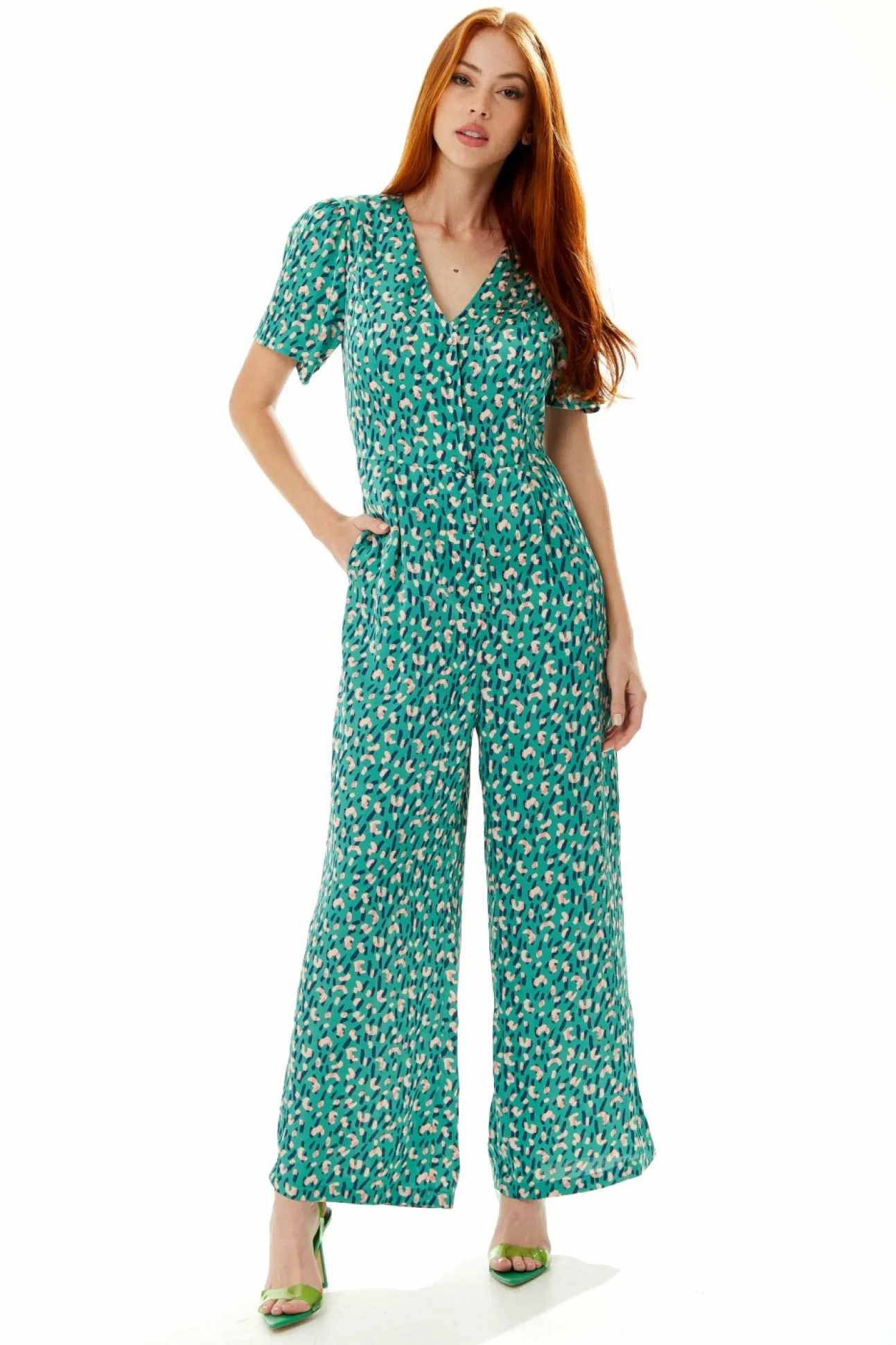 Women Liquorish Stroke Print Jumpsuit In