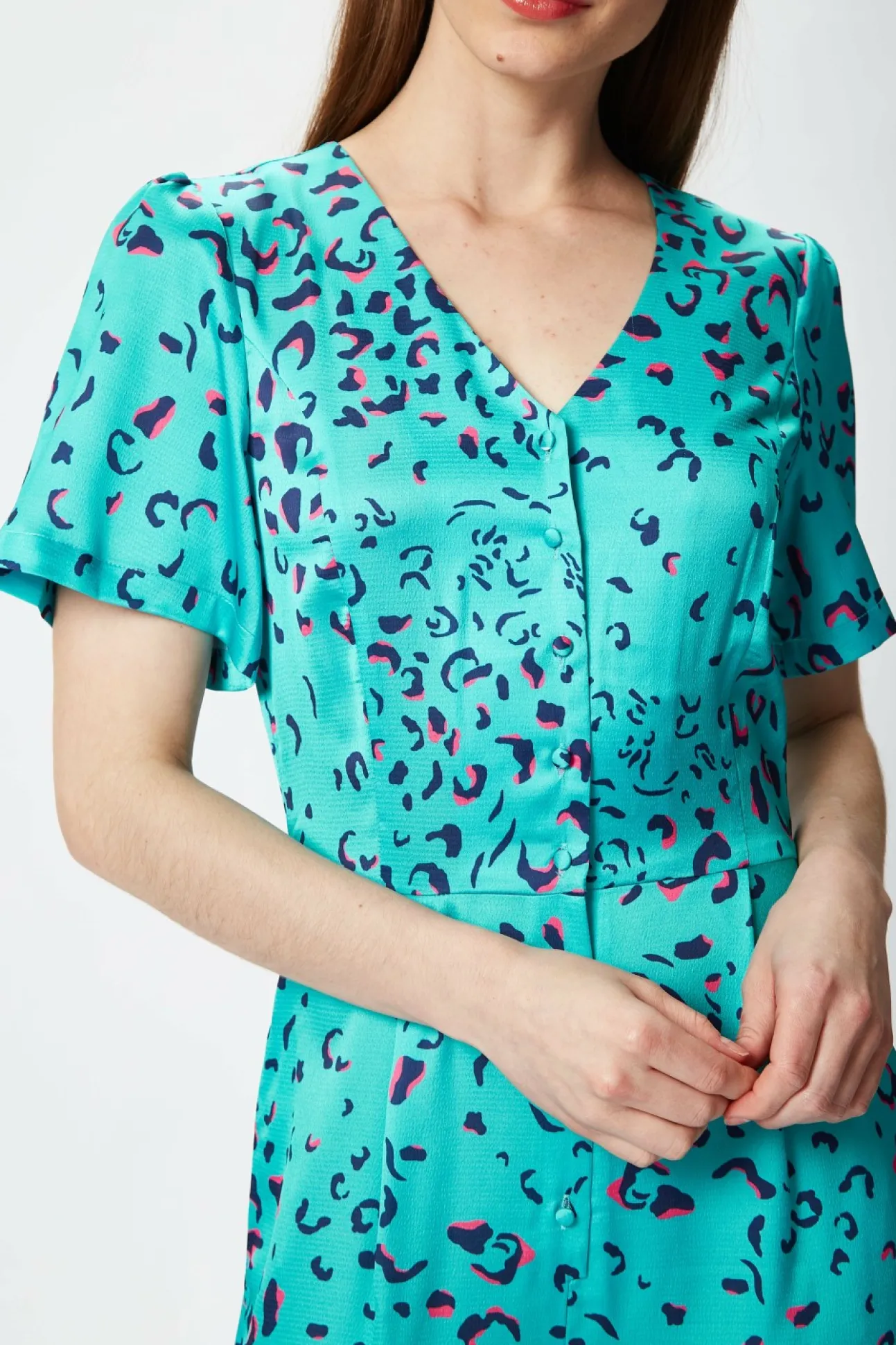 Women Liquorish Wide Leg Jumpsuit In Animal Print