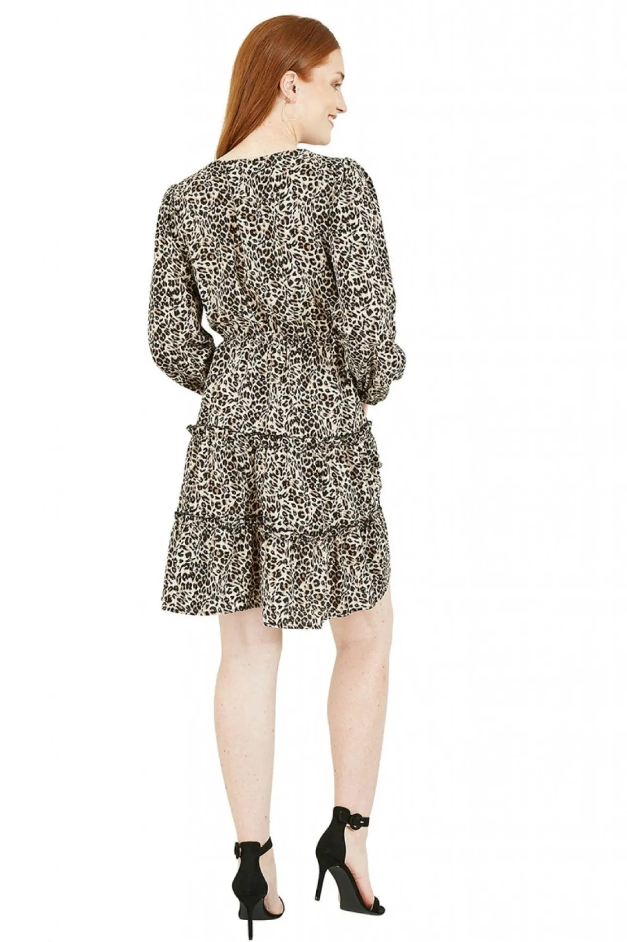 Women Mela London Animal Tiered Wrap Dress
