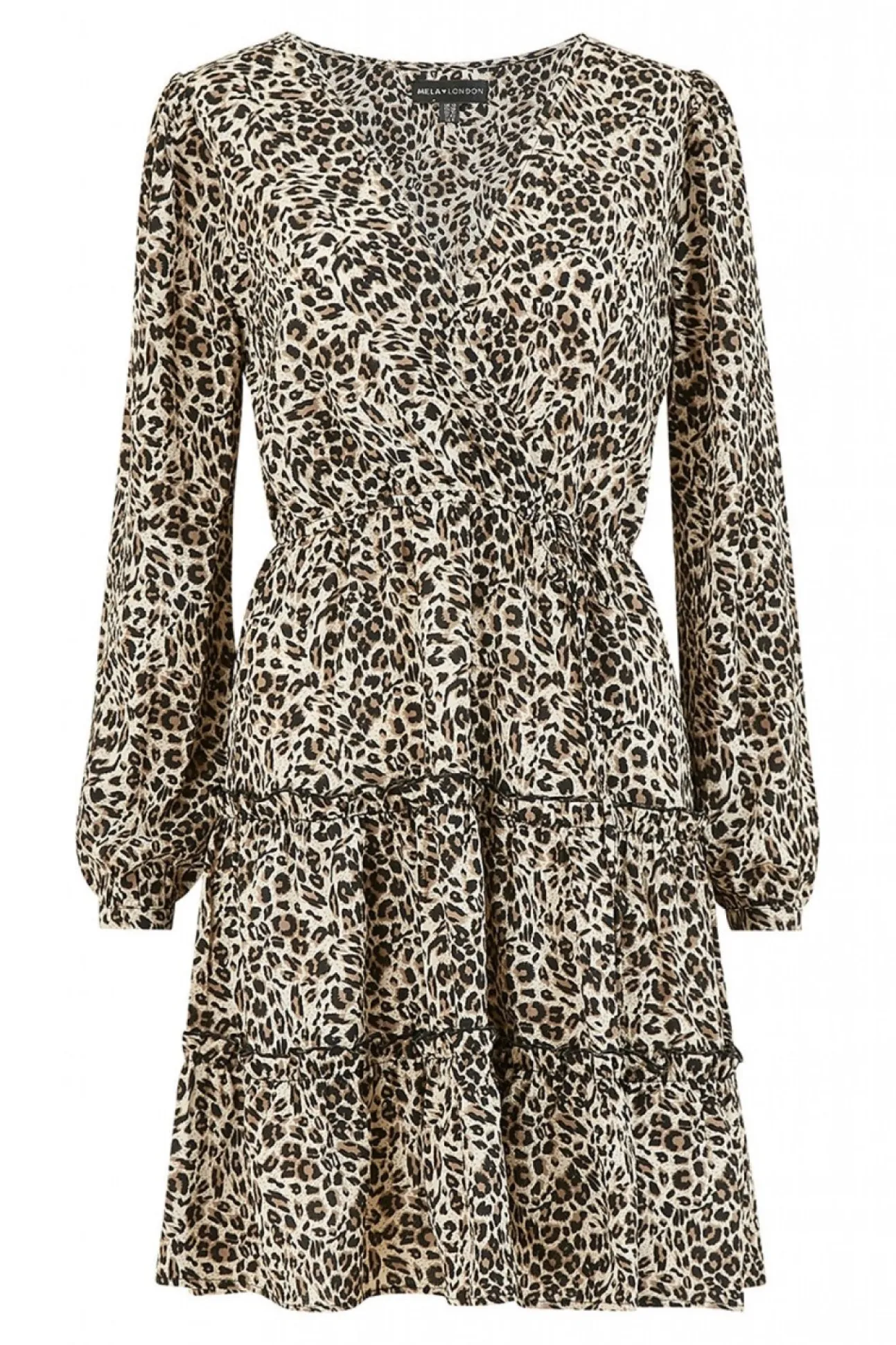 Women Mela London Animal Tiered Wrap Dress