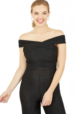 Women Mela London Crossover Bardot Jumpsuit