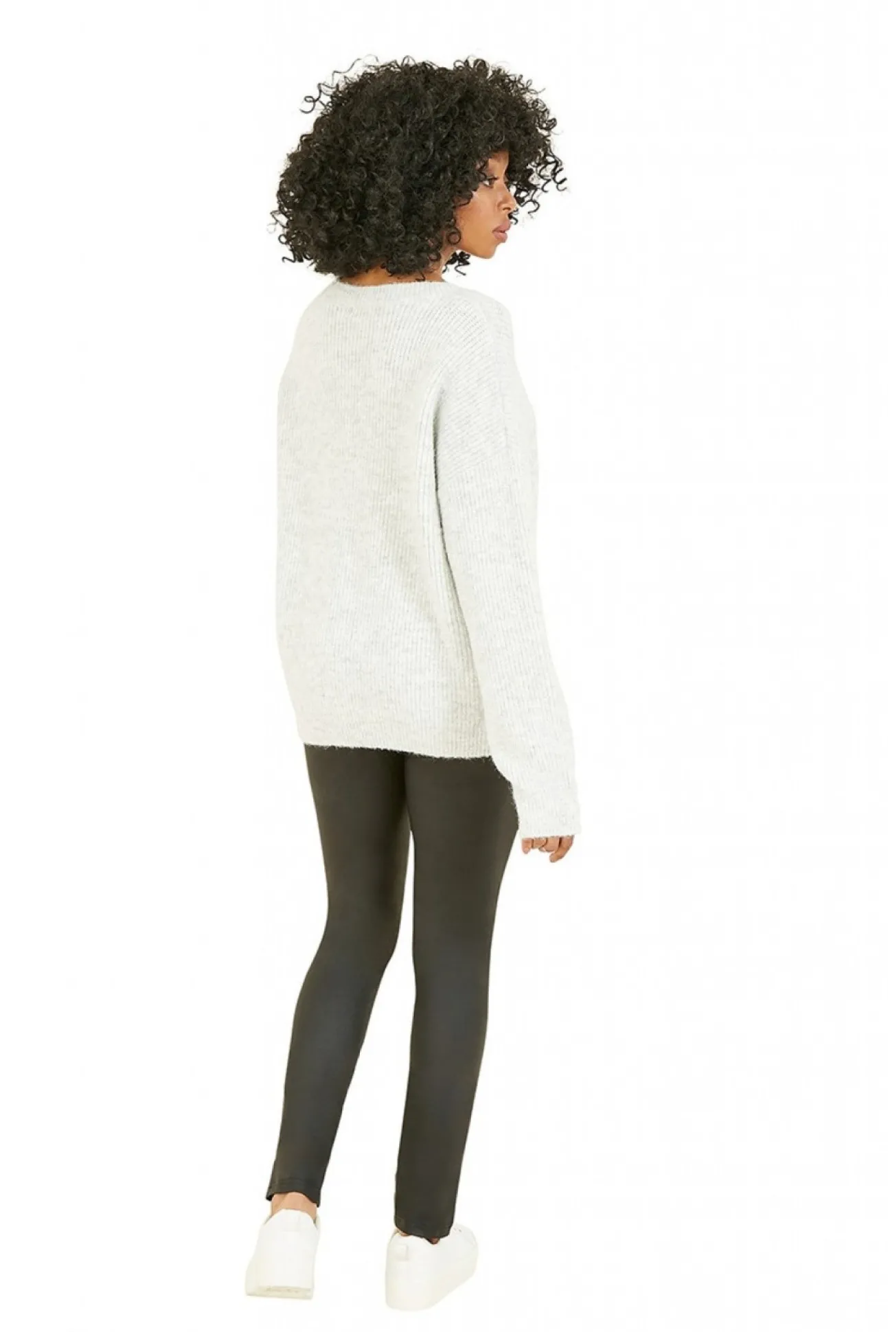 Women Mela London Diamante Button Knitted Jumper