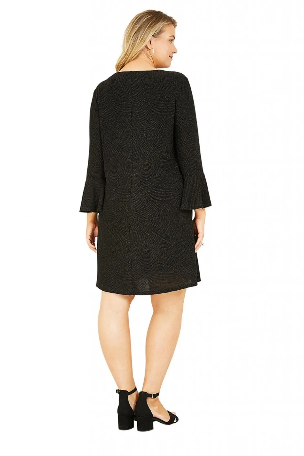 Women Mela London Sparkle Tunic With Fluted Sleeves