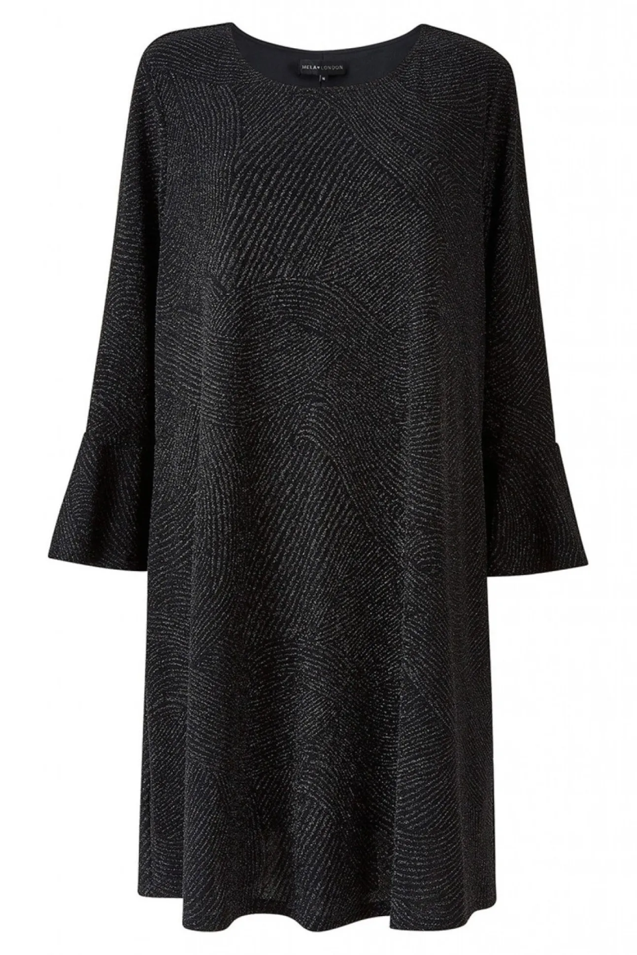 Women Mela London Sparkle Tunic With Fluted Sleeves