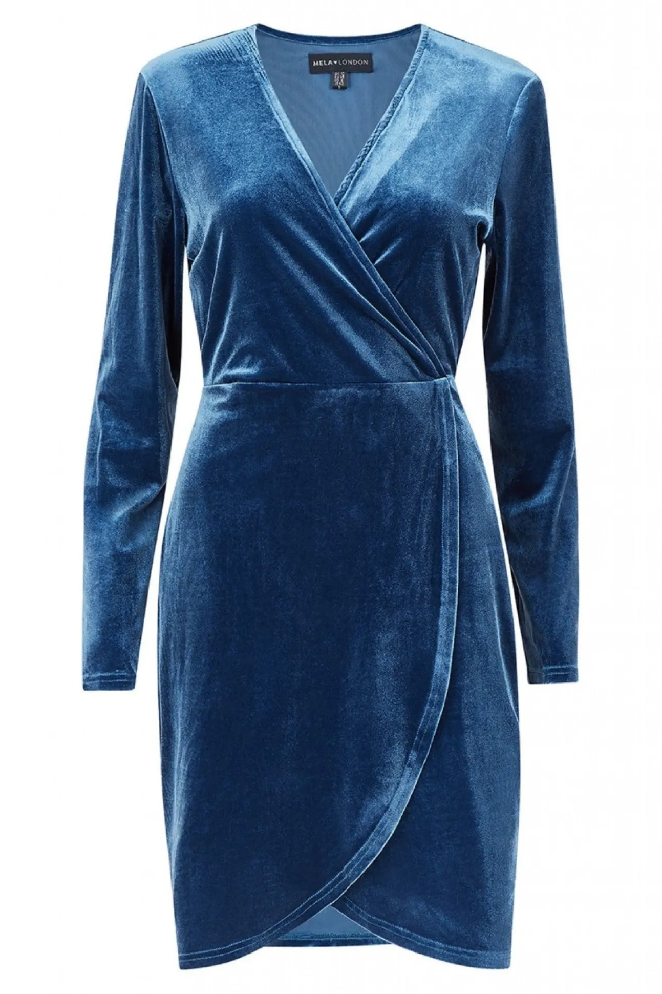 Women Mela London Velvet Wrap Dress