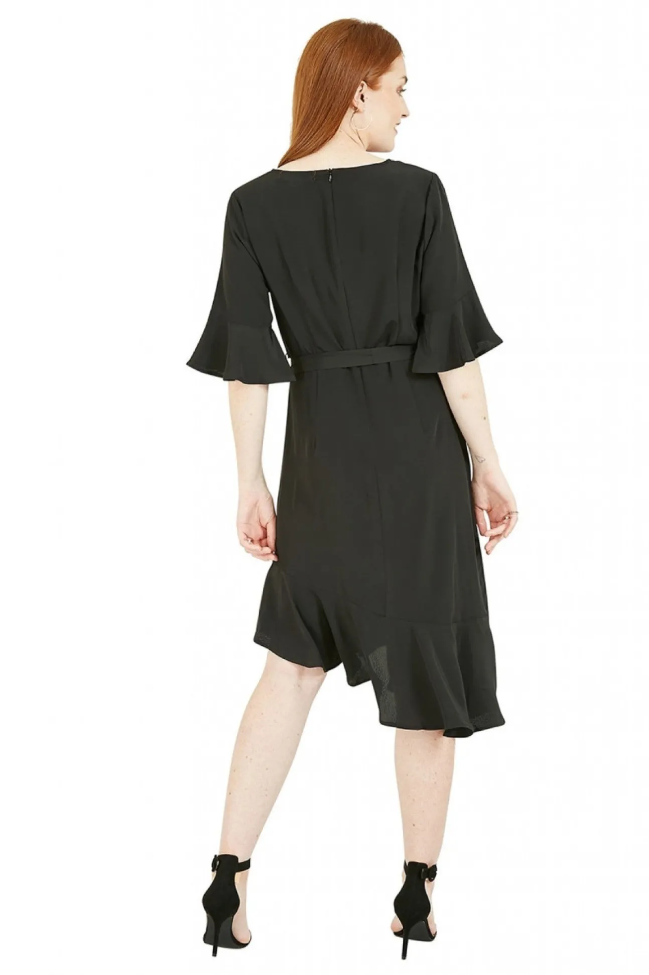 Women Mela London Wrap Dropped Sleeve Dress