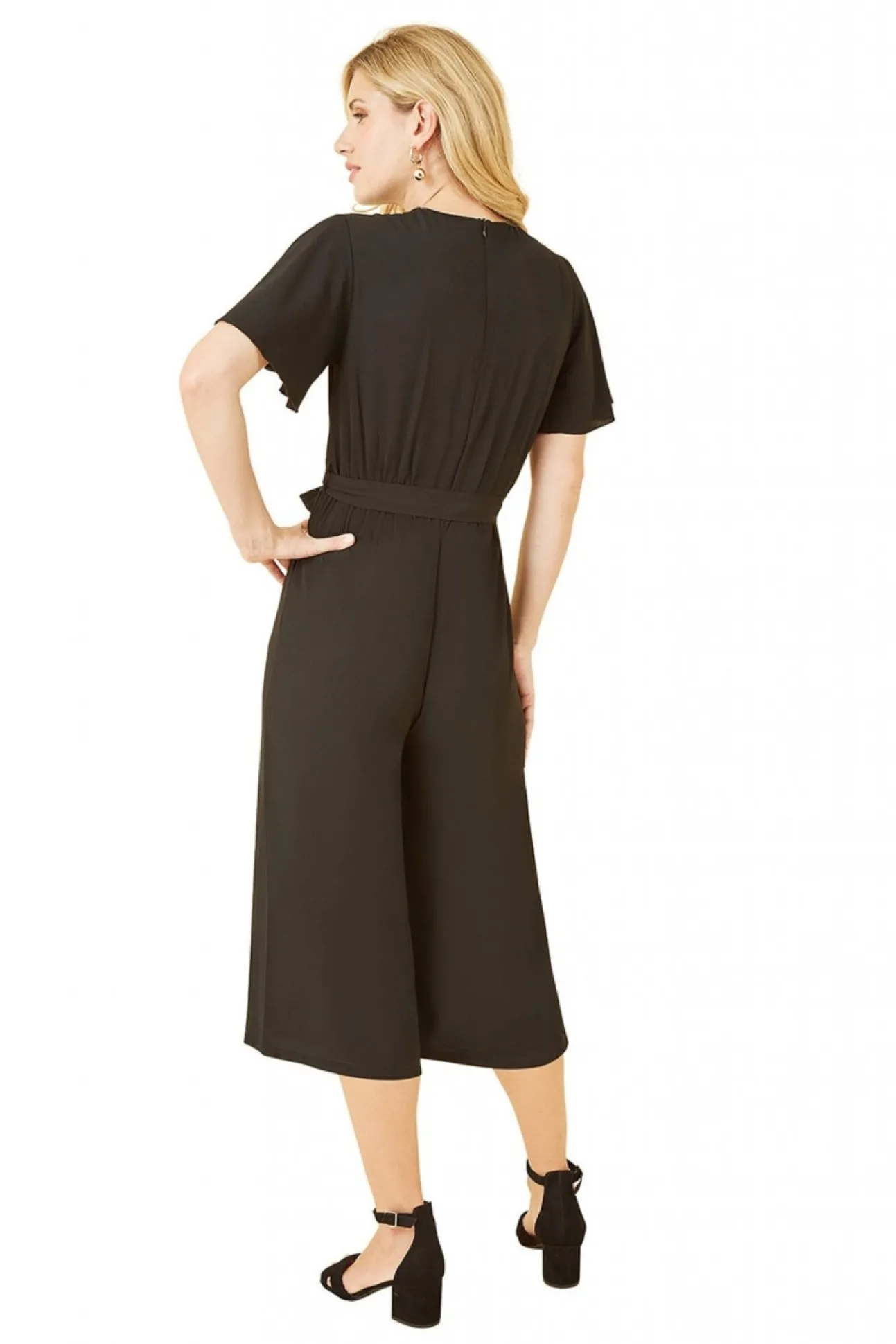 Women Mela London Wrap Over Jumpsuit With Angel Sleeve