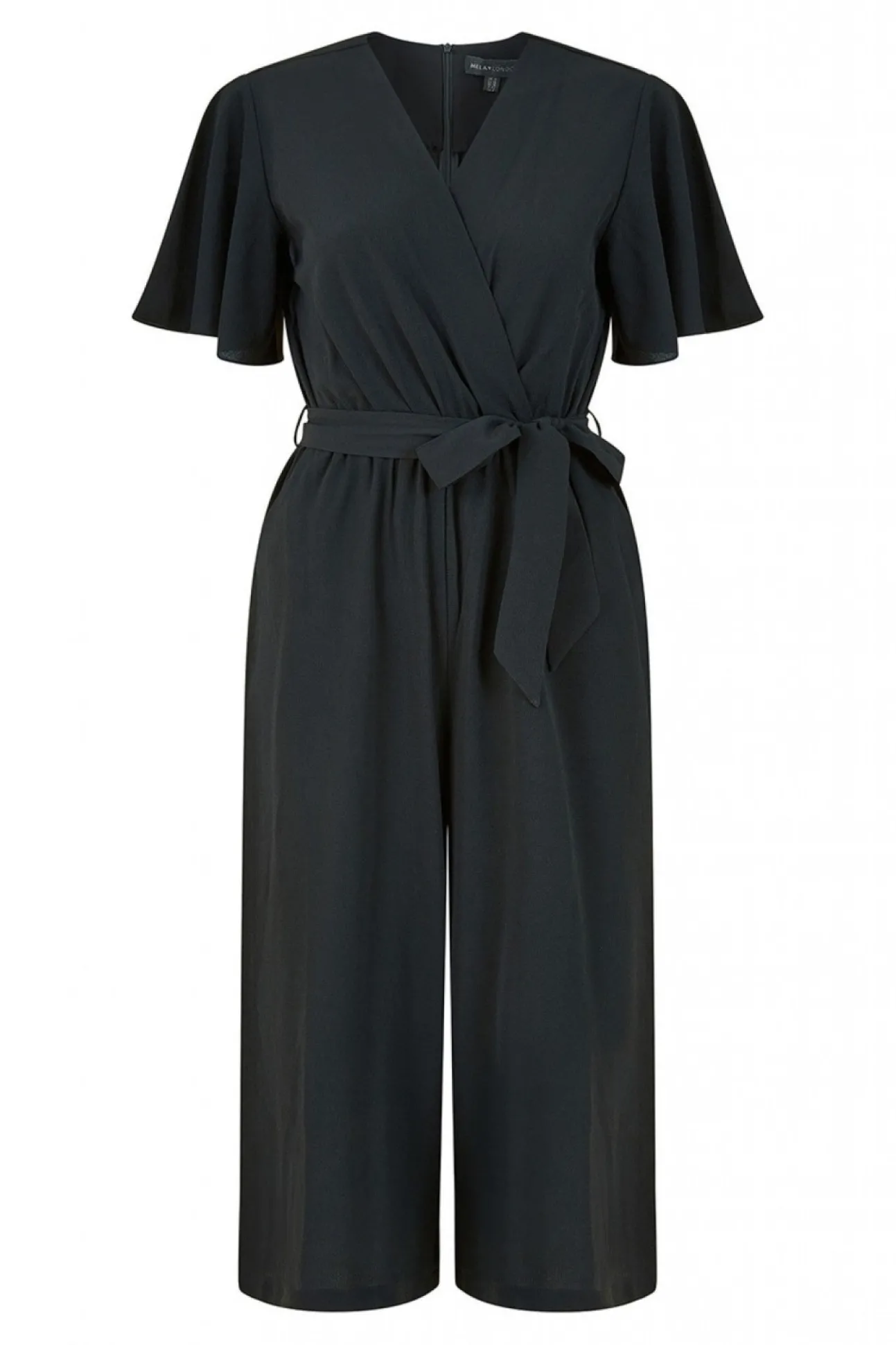 Women Mela London Wrap Over Jumpsuit With Angel Sleeve
