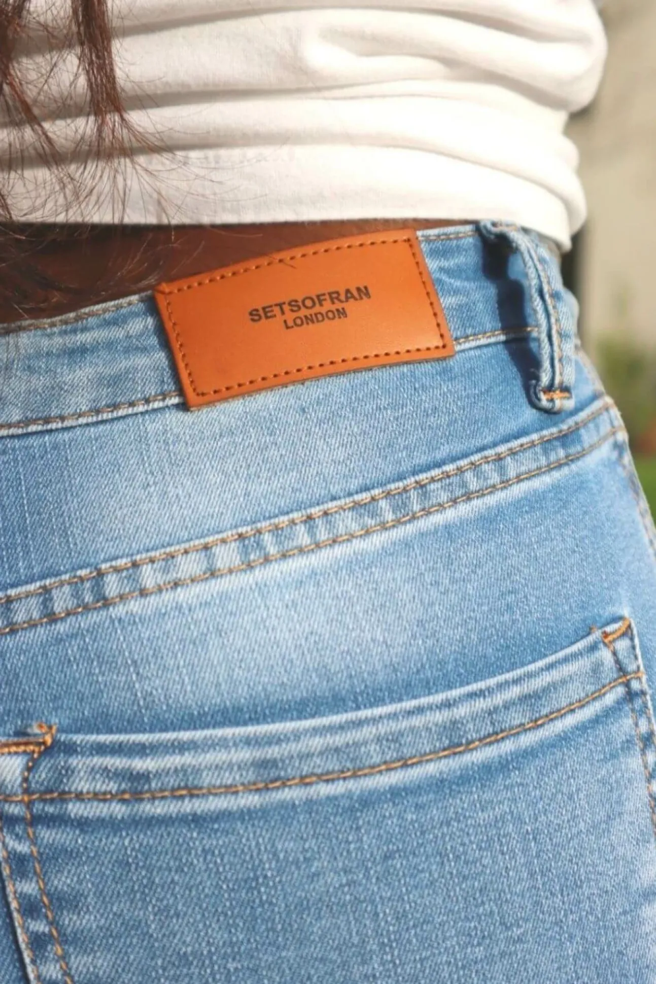 Women SETSOFRAN London High Waist Shape Skinny Jeans Distressed