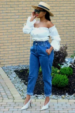 Women SETSOFRAN London Ruffle Crop Top