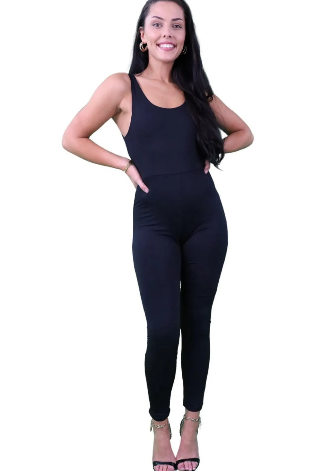 Women Signage Double Layered Sleeveless Jumpsuit