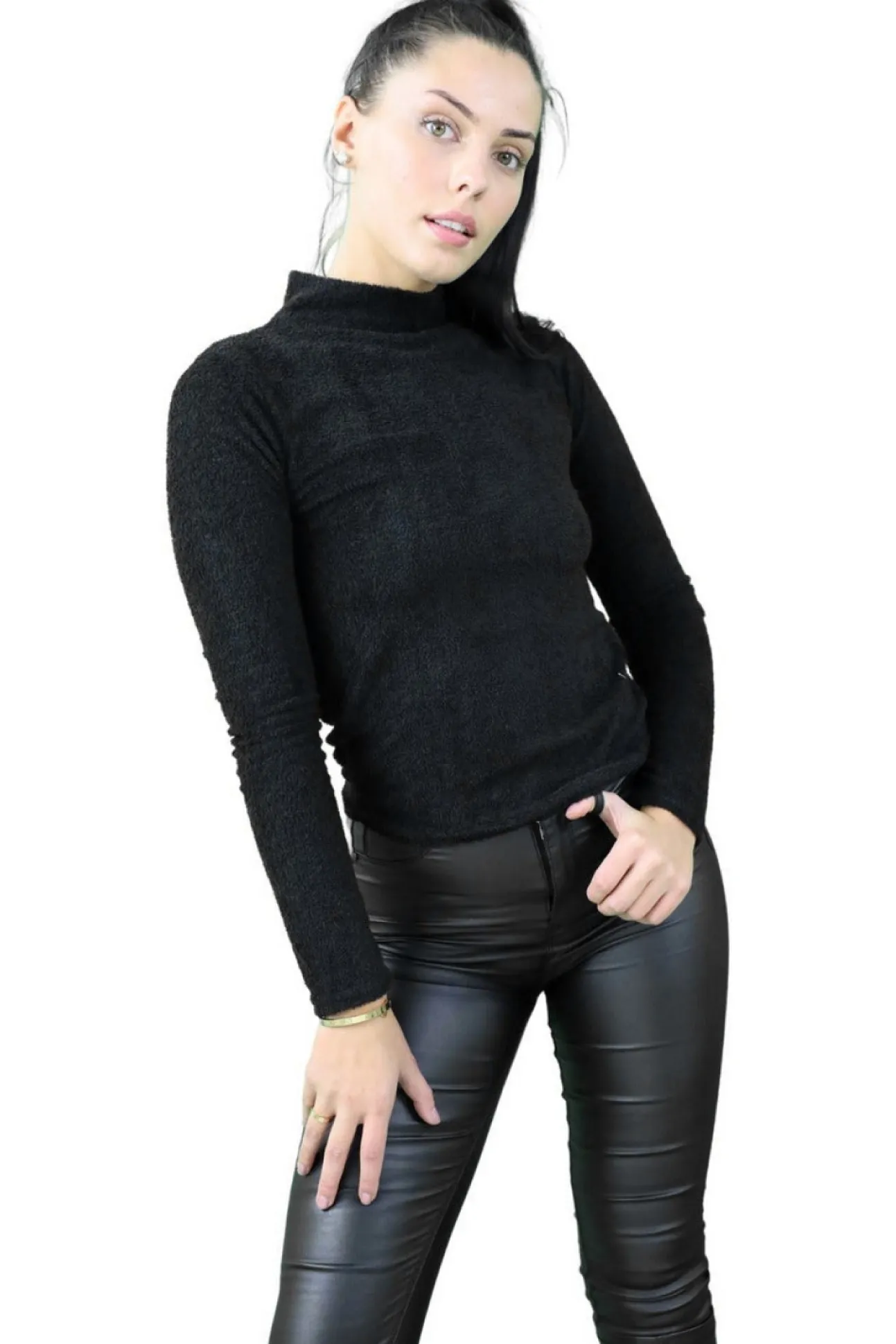 Women Signage Pu Legging Casual