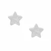 Women White Leaf Star Earring In