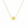 Women White Leaf Star Necklace In