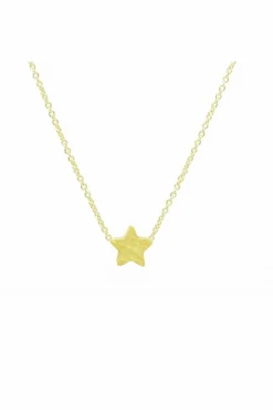 Women White Leaf Star Necklace In