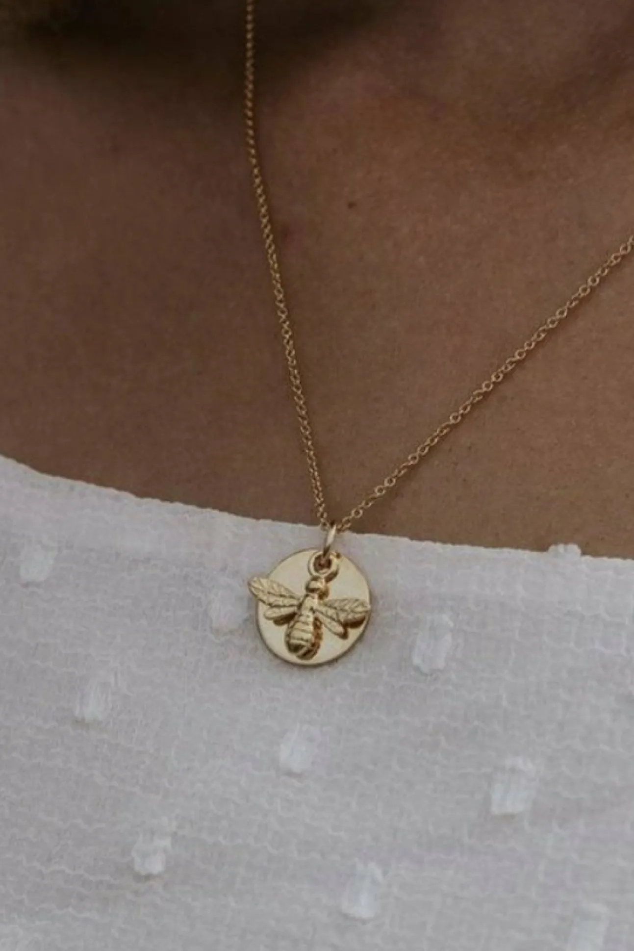 Women Wisteria London Bee Coin Necklace