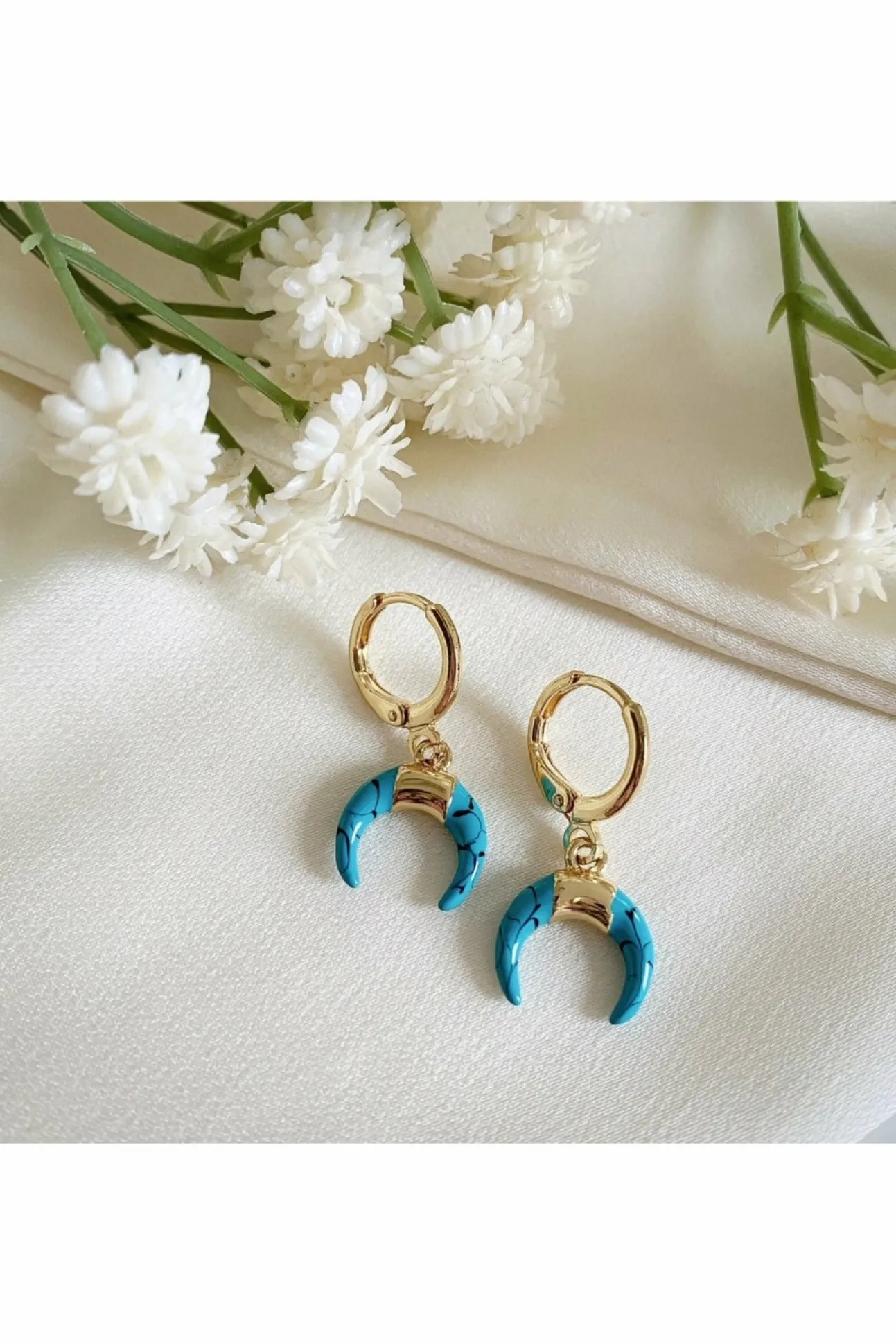 Women Wisteria London Cayman Huggie Hoop Earrings