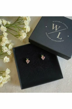 Women Wisteria London Dainty Grape Stud Earrings