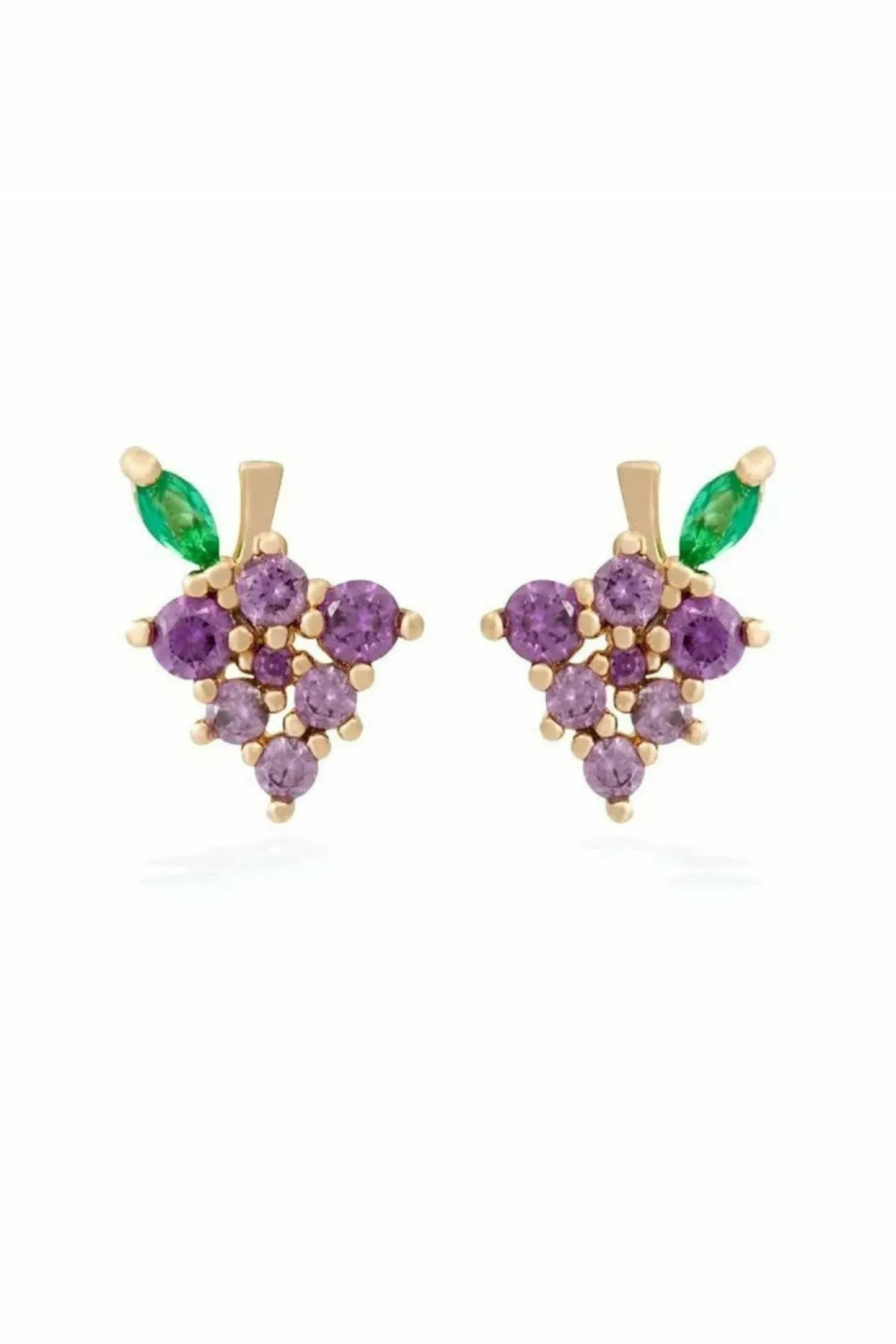 Women Wisteria London Dainty Grape Stud Earrings