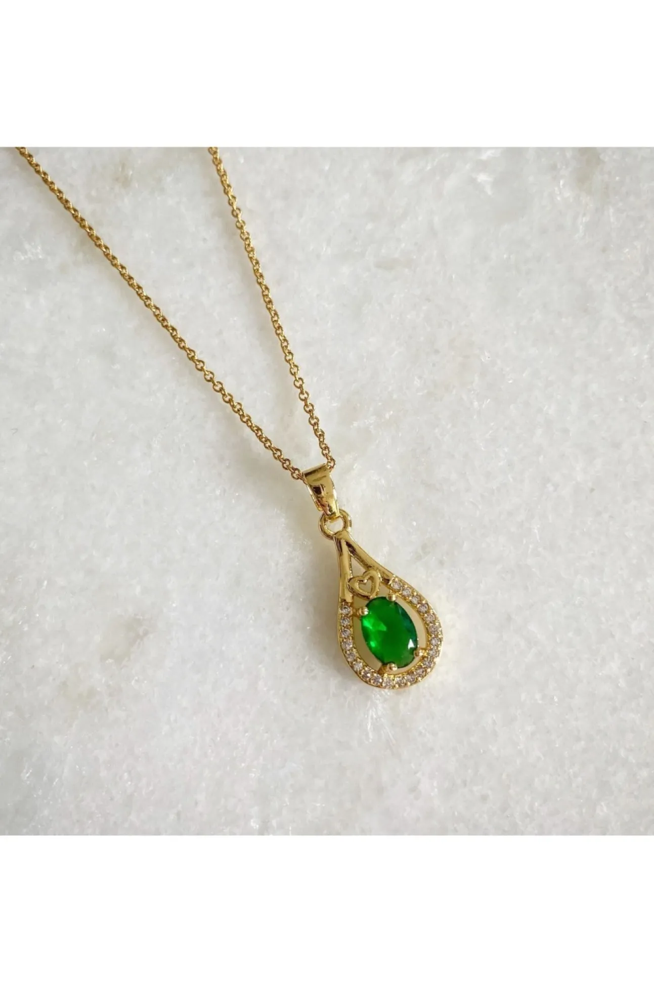 Women Wisteria London Esmeralda Teardrop Necklace
