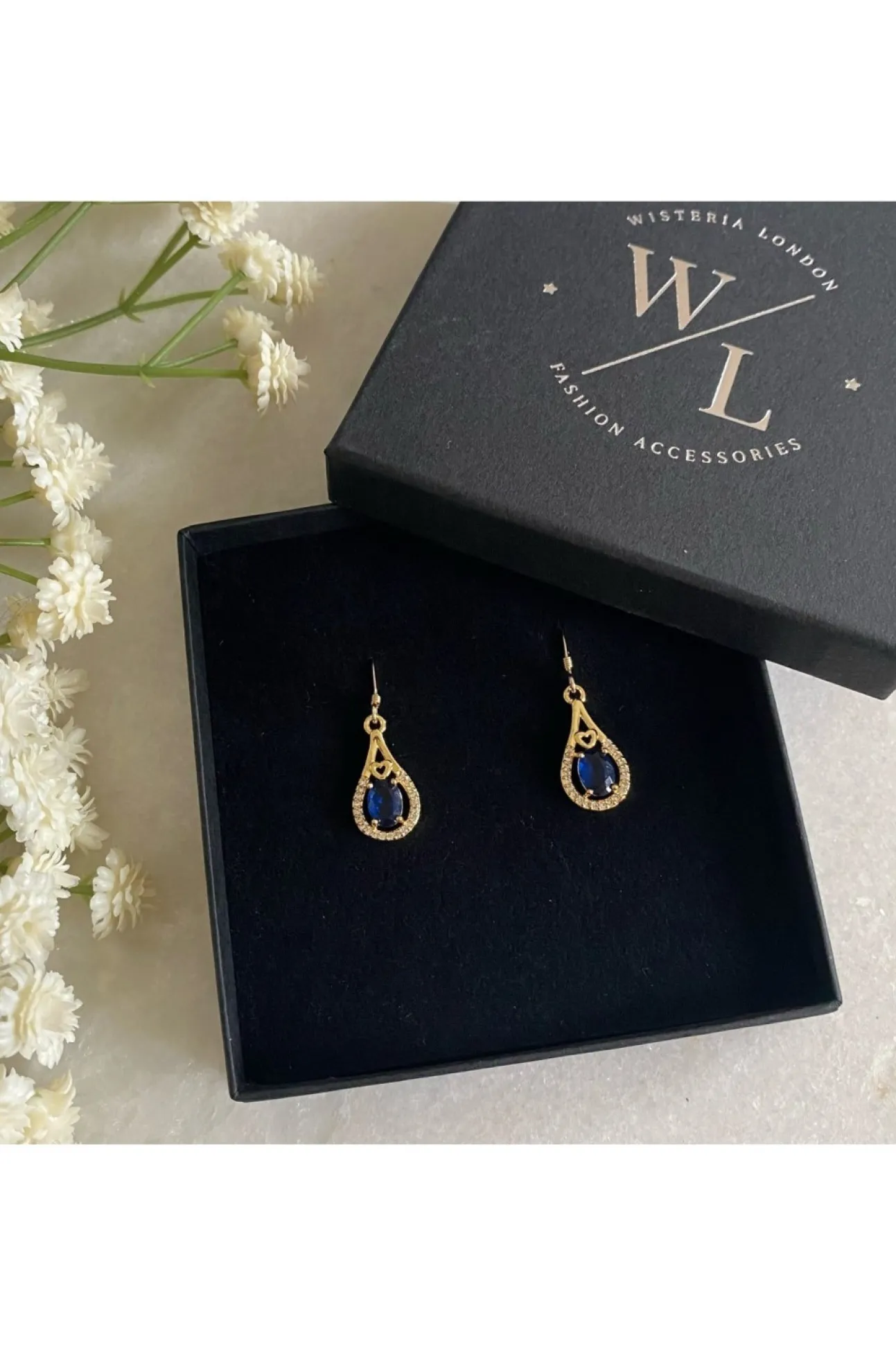 Women Wisteria London Esmeralda Teardrop Earrings