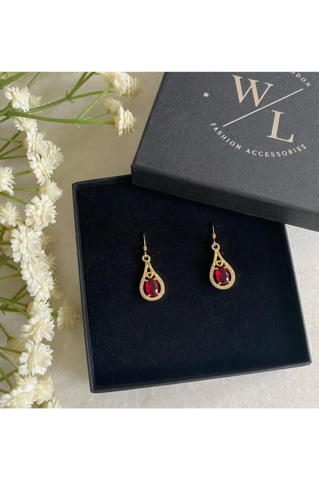 Women Wisteria London Esmeralda Teardrop Earrings