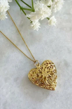 Women Wisteria London Florence Filigree Heart Locket