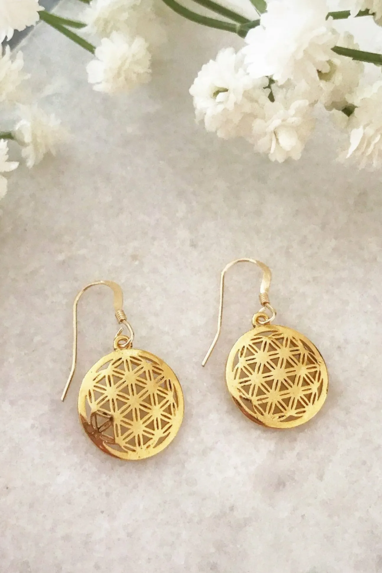 Women Wisteria London Flower Of Life Drop Earrings