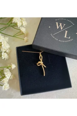 Women Wisteria London Mirabelle Cz Bow Necklace