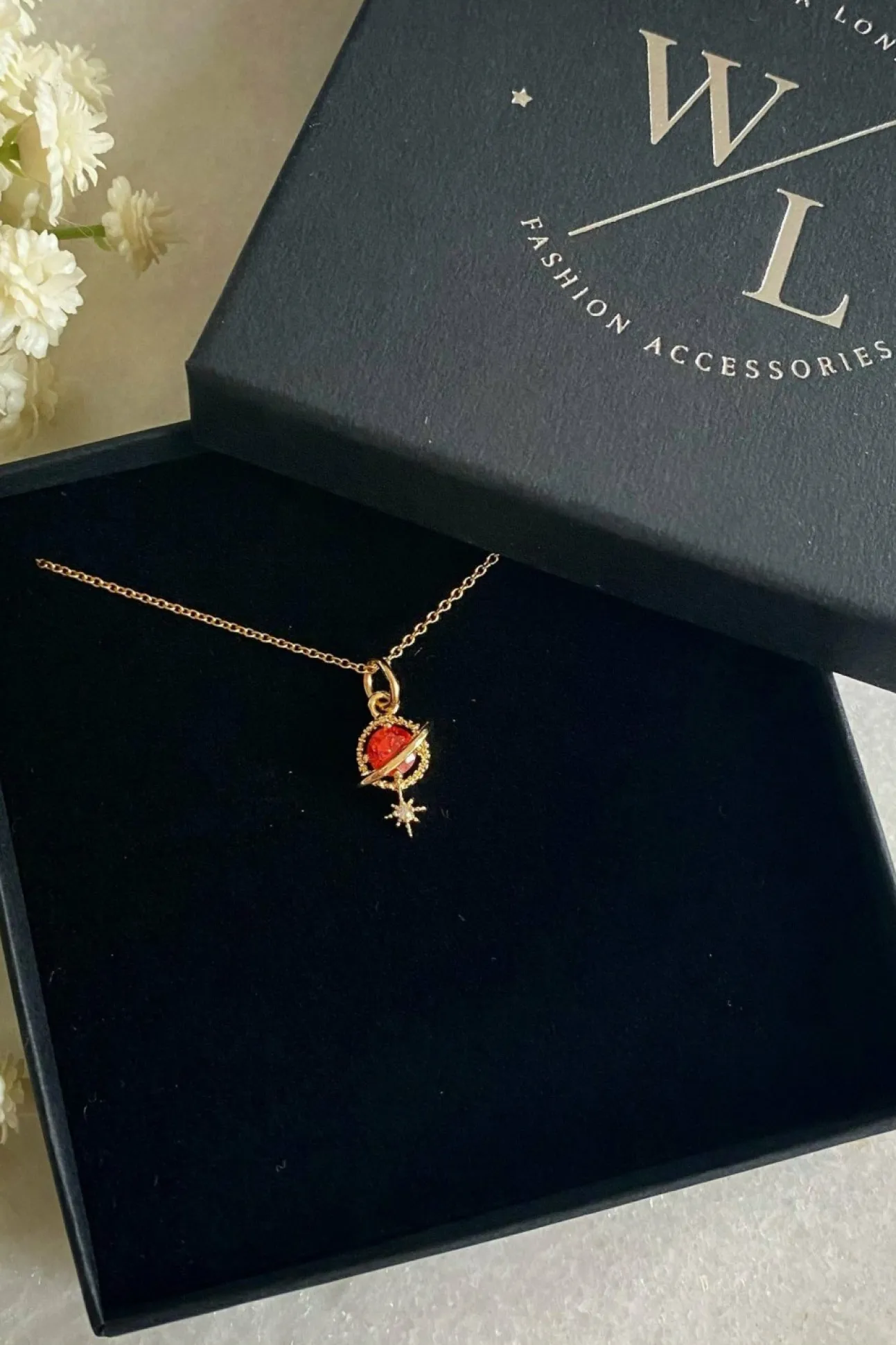 Women Wisteria London Orion Planet And Star Necklace