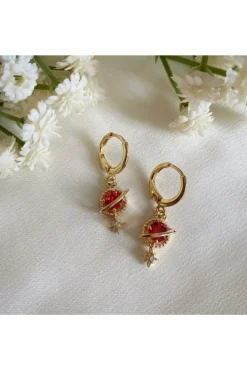 Women Wisteria London Orion Planet And Star Huggie Hoops