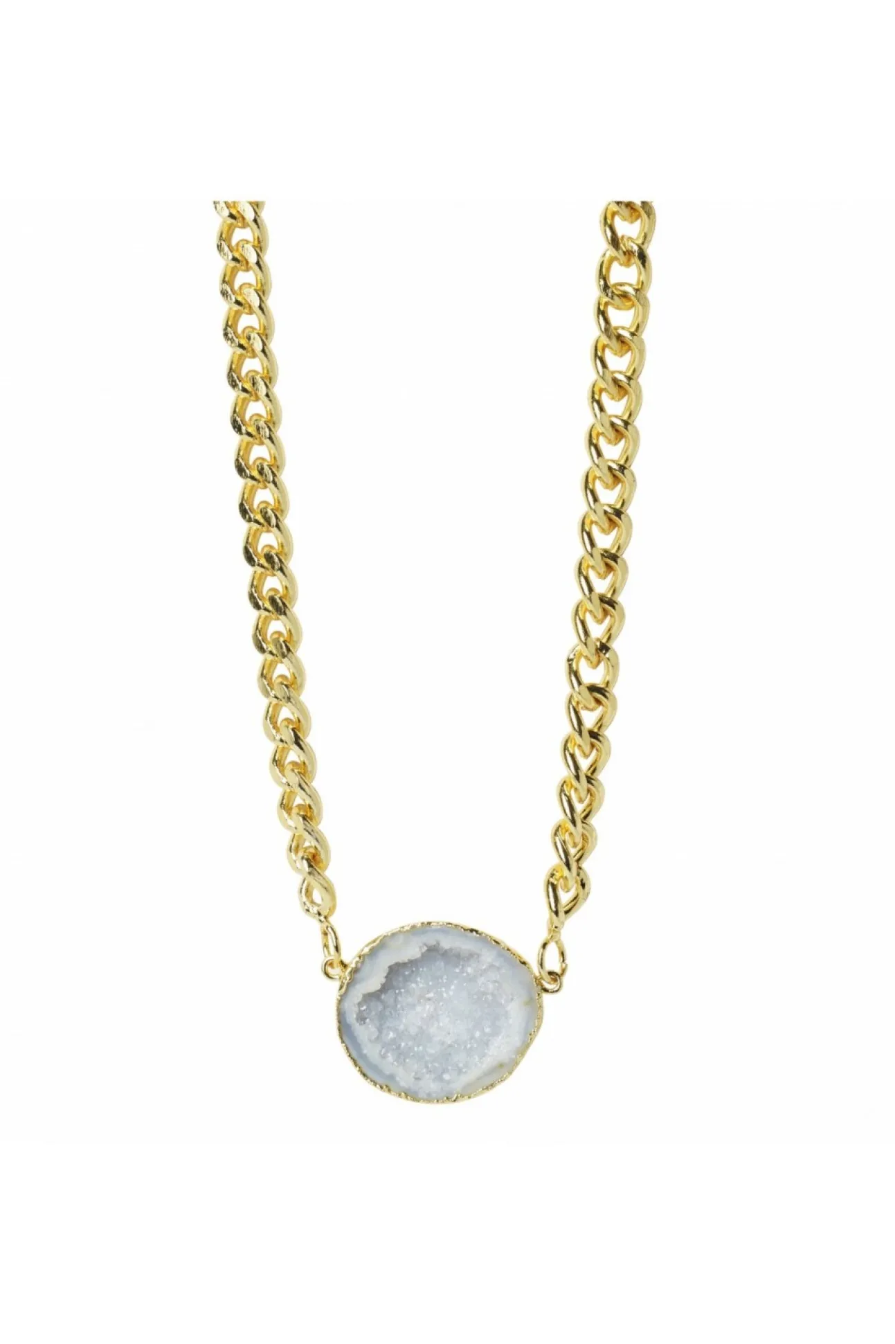 Women Yaa Yaa London Mega Natural Gemstone Chunky Gold Neck