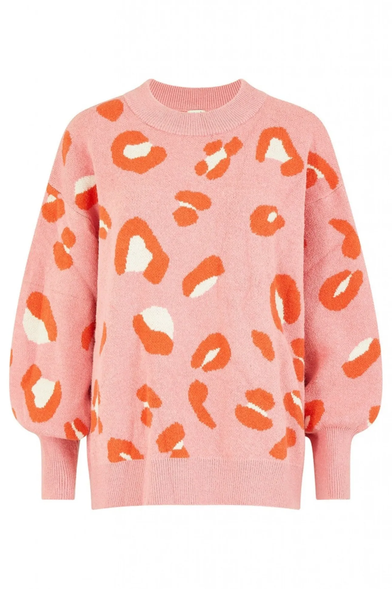 Women Yumi Abstract Animal Print Intarsia Relaxed Jumper