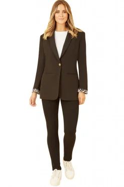 Women Yumi Blazer With Leopard Print Lining