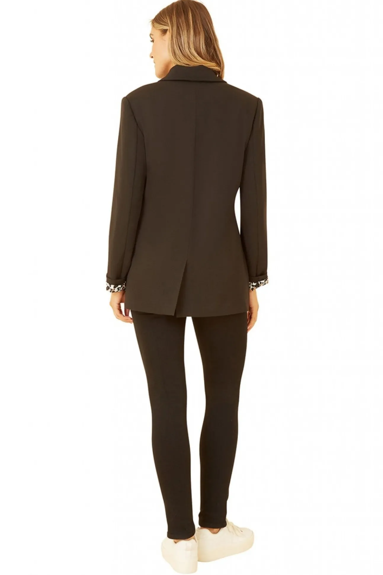 Women Yumi Blazer With Leopard Print Lining