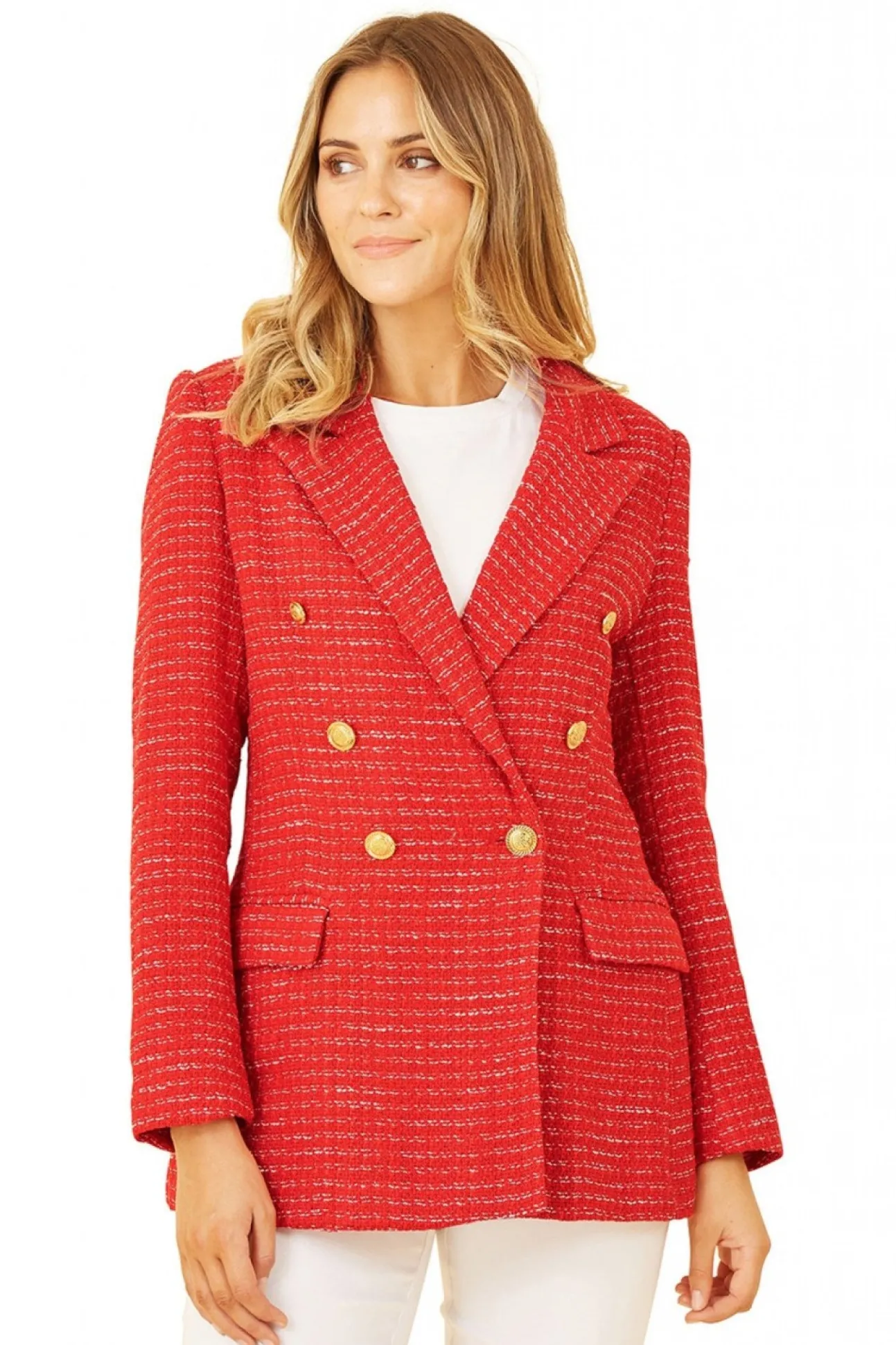 Women Yumi Boucle Fitted Blazer