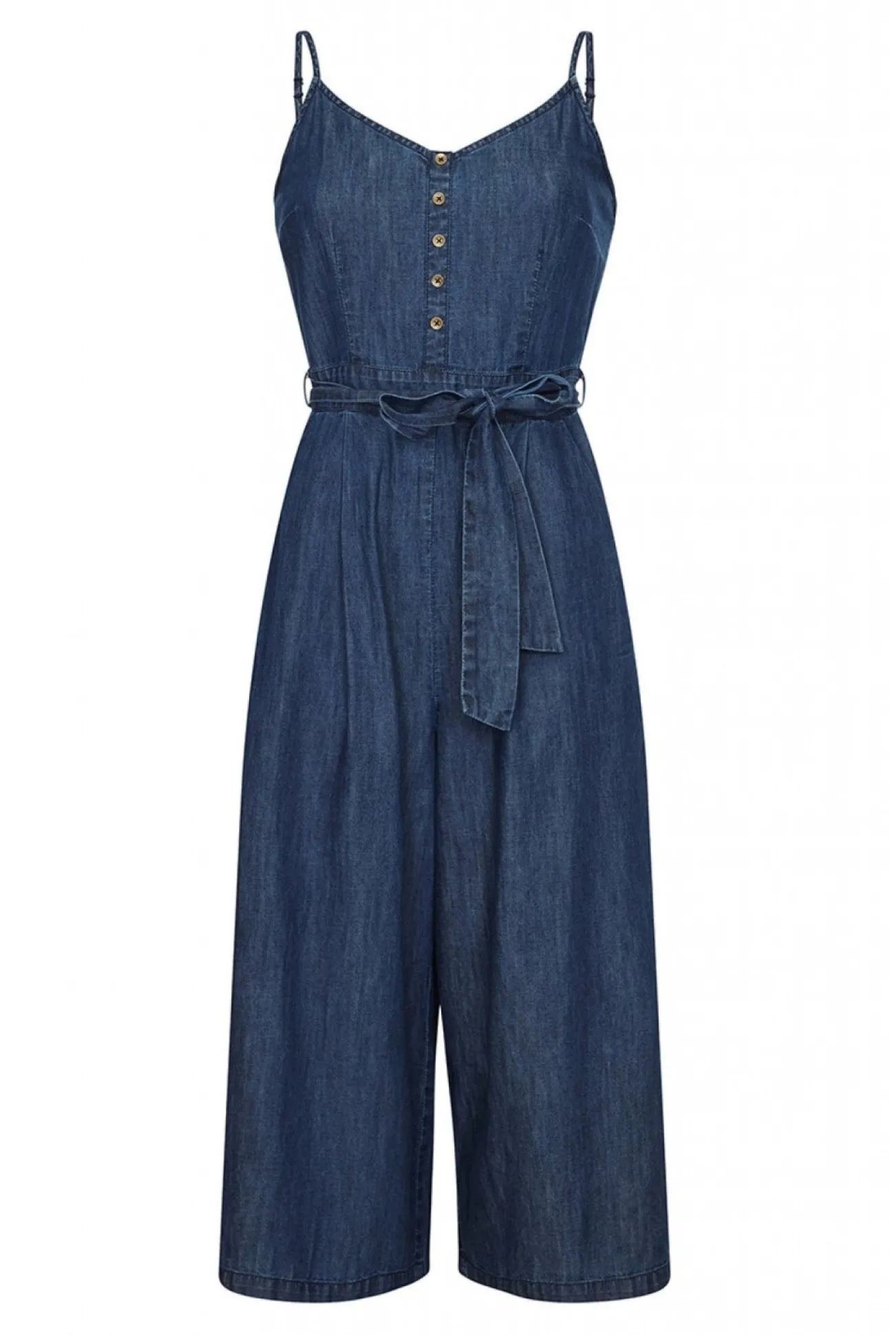 Women Yumi Button Detail Denim Jumpsuit