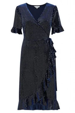 Women Yumi Diamante Wrap Dress