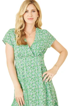 Women Yumi Ditsy Skater Wrap Dress