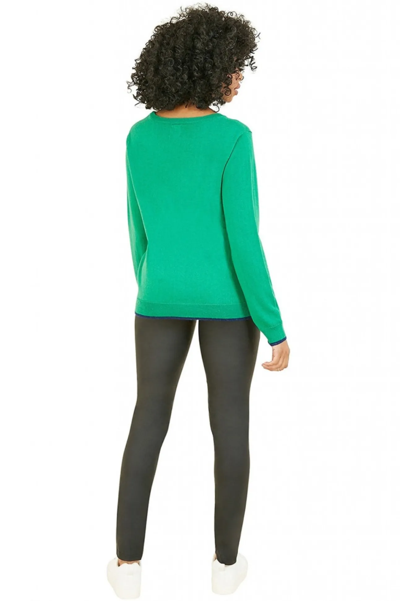 Women Yumi Faith Believe Hope Slogan Knitted Jumper