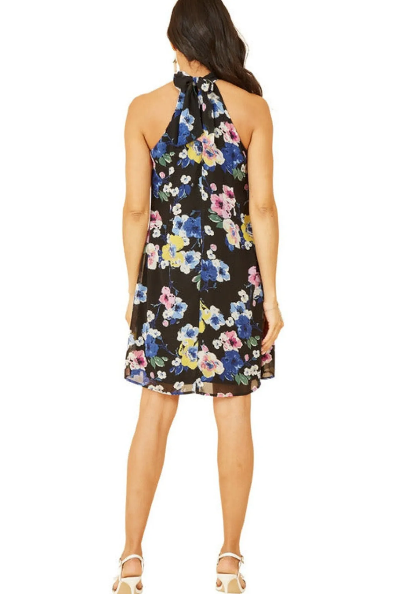 Women Yumi Floral Halter Neck Mini Dress