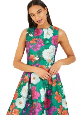 Women Yumi Floral Jacquard Skater Dress