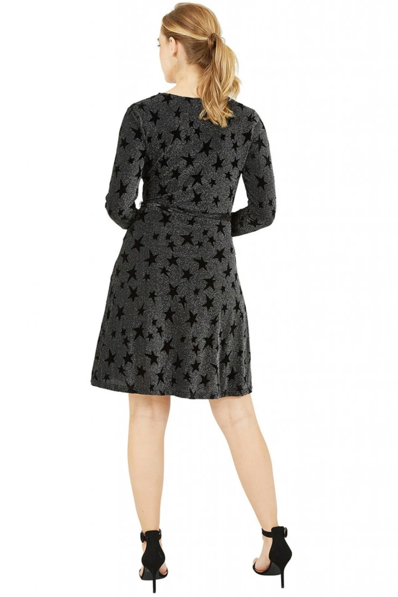 Women Yumi Glitter Star Wrap Dress