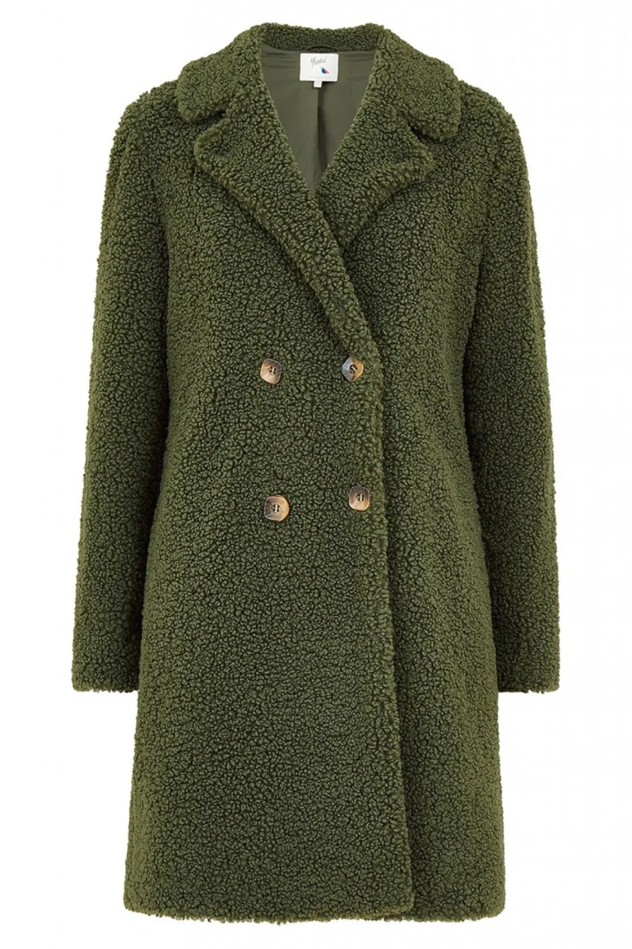 Women Yumi Green Teddy Bear Coat