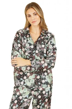 Women Yumi Japanese Floral Satin Pyjamas