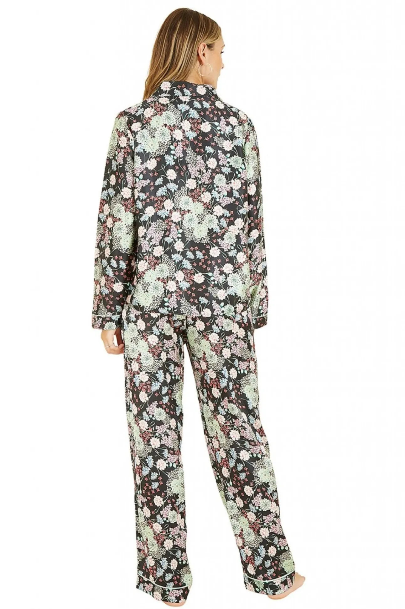 Women Yumi Japanese Floral Satin Pyjamas