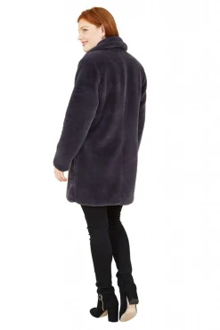 Women Yumi Longline Faux Fur Coat
