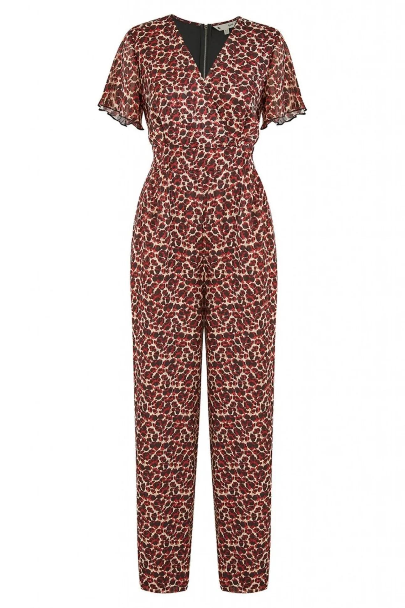 Women Yumi Lurex Leopard Print Wrap Jumpsuit With Pockets