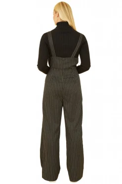 Women Yumi Pinstripe Dungaree Jumpsuit