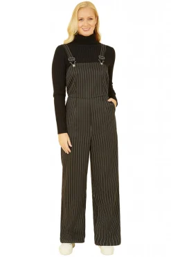 Women Yumi Pinstripe Dungaree Jumpsuit